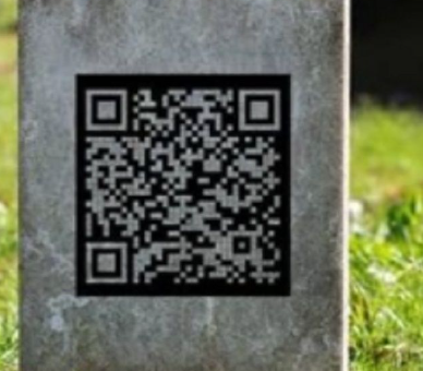 Barcode on the grave